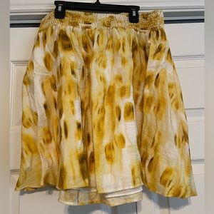 NY&Co yellow tie dye skirt